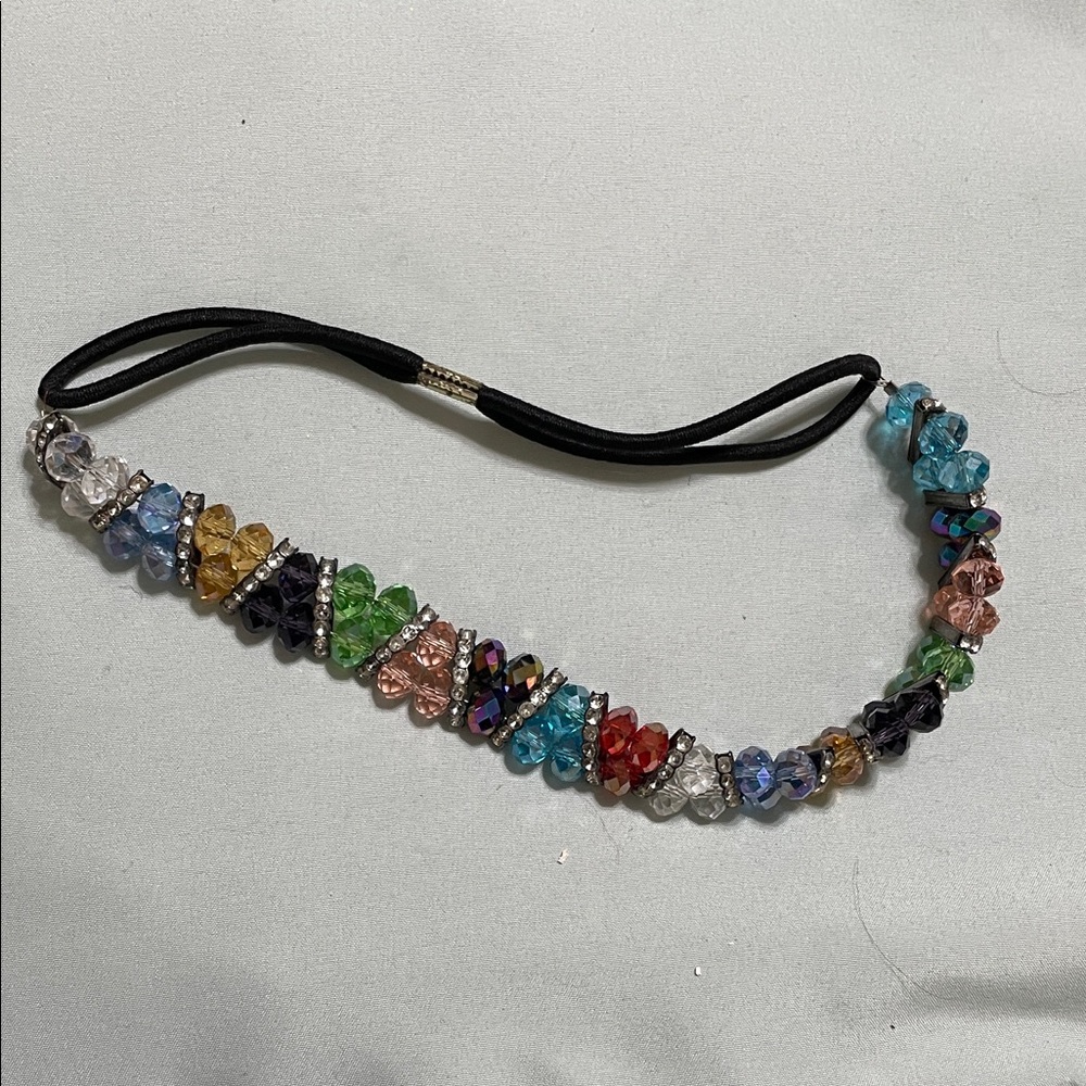 Multicolor Crystal Beaded Headband